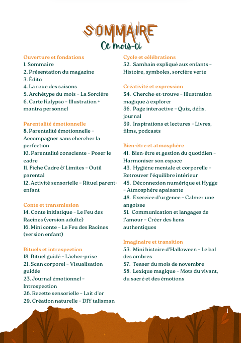 Magazine sensoriel & cyclique Numéro 1 Octobre 2025